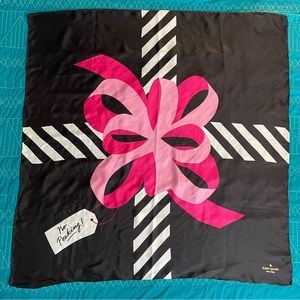 Kate Spade 100% Silk Square Scarf 34 x 34 No Peeking Present